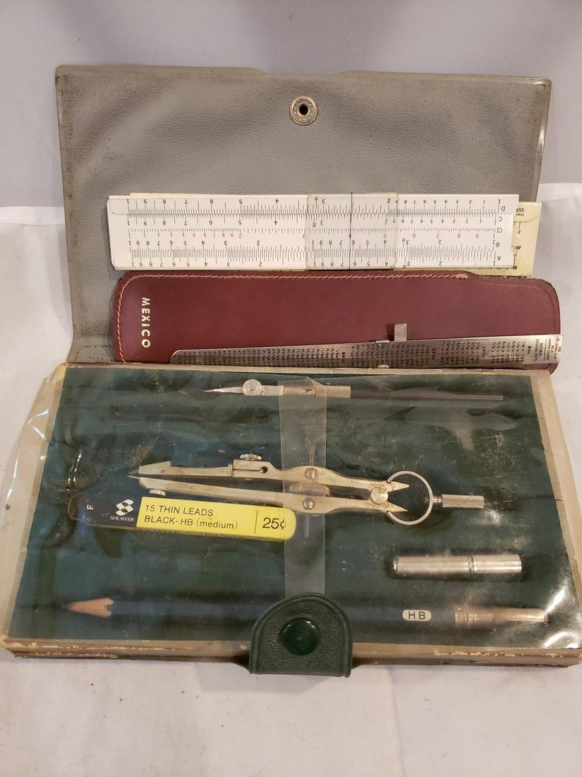 Vintage Drafting tools in original case (1 of 1)