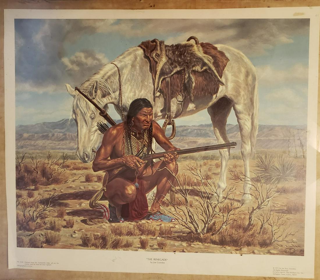 Signed Joe Ruiz lithograph 1973 Western Art "The (1 of 1)