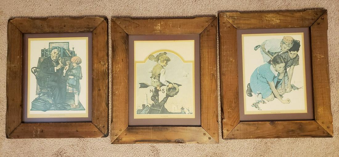 Three framed Norman Rockwell prints (1 of 1)