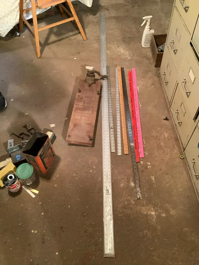 96" straight edge, pipe vice and more (1 of 1)
