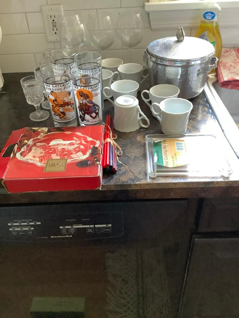 French Swirl Japan coffee mugs, hammered aluminum ice (1 of 1)