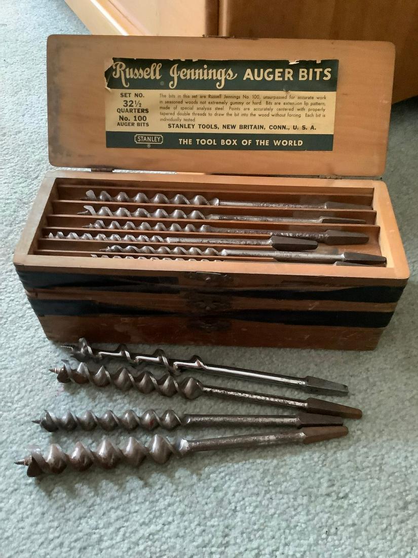 Stanley russellll jennings auger bits in original case (1 of 1)