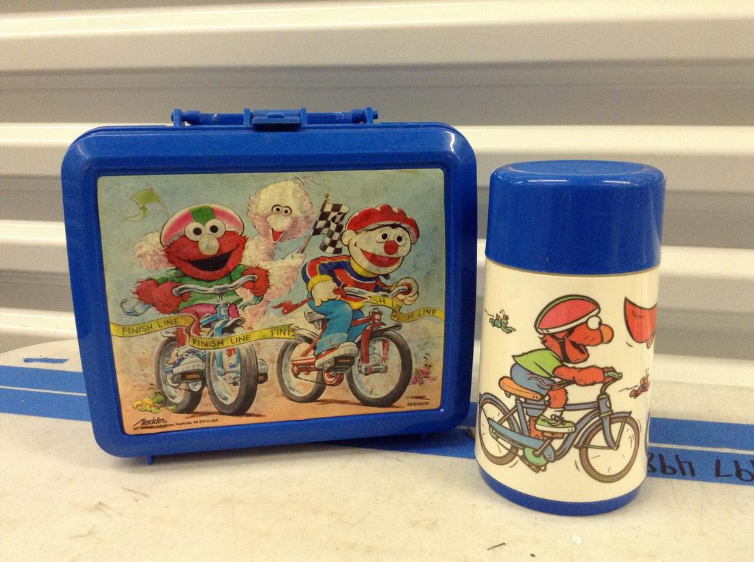 Vintage Sesame Street Lunchbox with Thermos: Vintage Sesame Street Lunchbox with Thermos