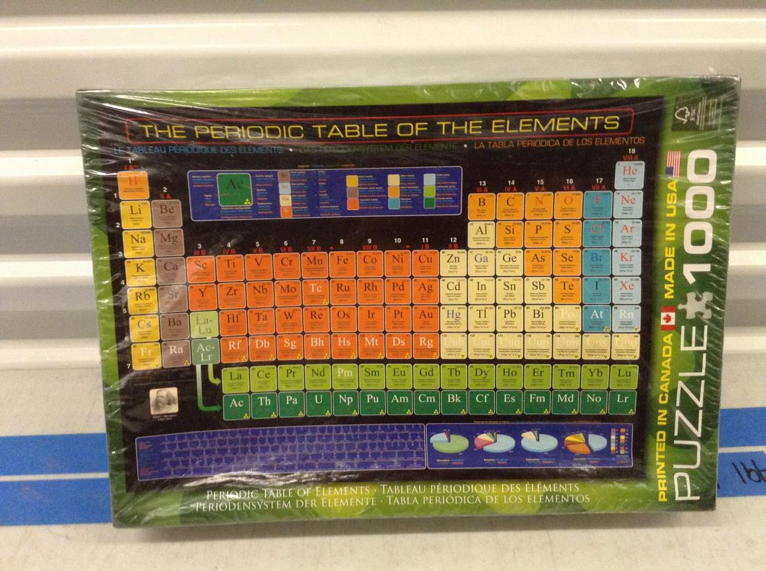 1000 Piece Periodic Table puzzle: 1000 Piece Periodic Table puzzle