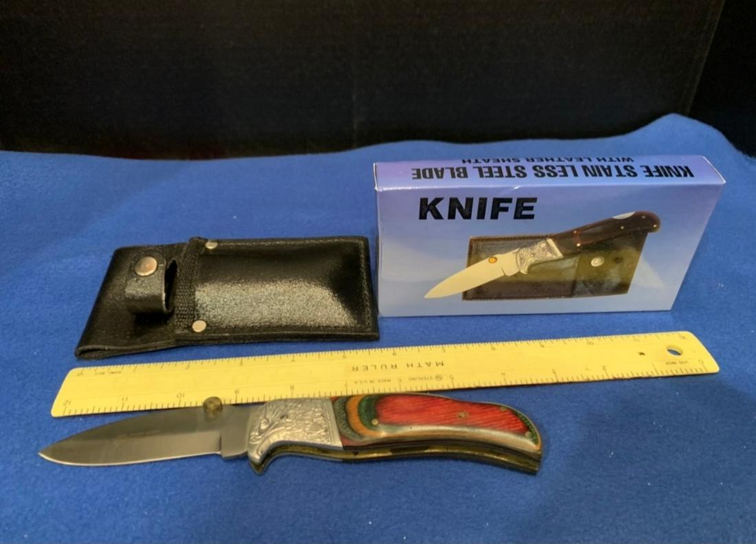 8" Hand Made 440 stainles steel Pakistan Knife with (1 of 1)