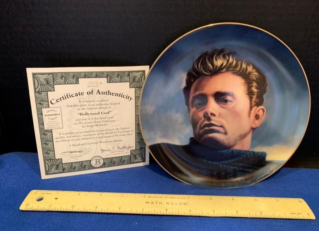 James Dean Hollywood Cool Plate Collection Plate: #1572A, The Bradford Exchange 8"across