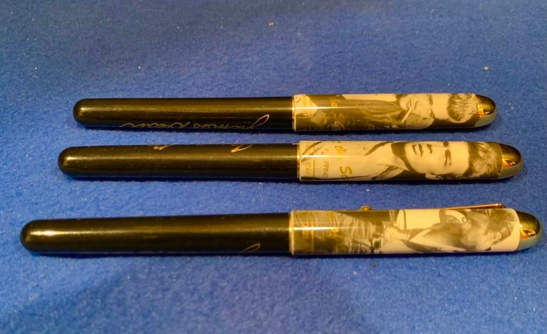 James Dean lmage + signture, set of 3 pens needs new: James Dean lmage + signture, set of 3 pens needs new ink