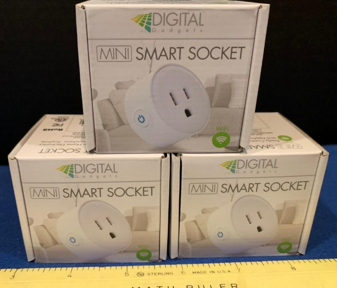 New Mini Smart Socket, Digital Set of 3 Works with (1 of 1)