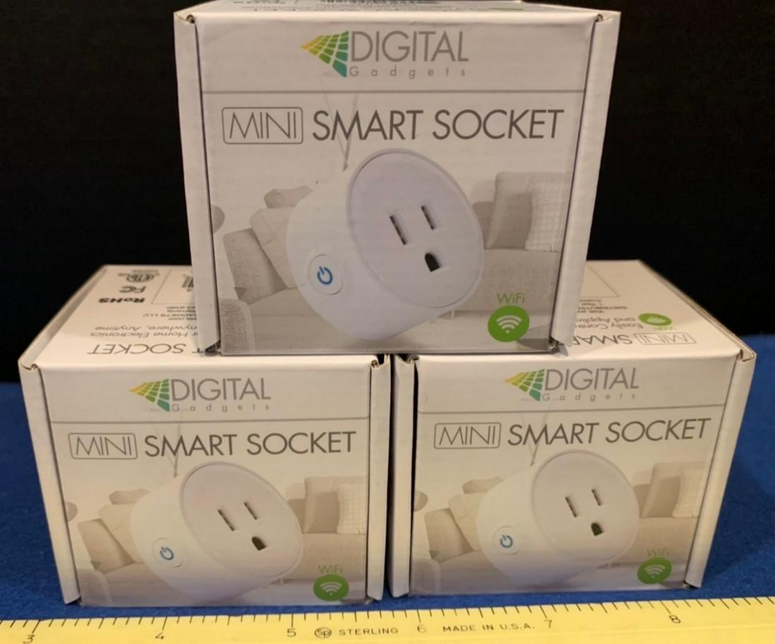 New Mini Smart Socket, Digital Set of 3 Works with (1 of 1)