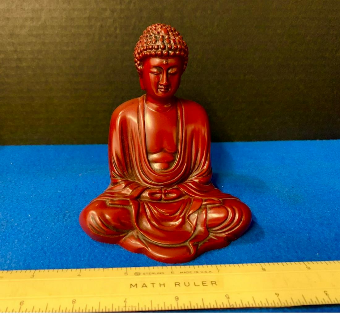 Awsome, Sitting buddha, we think carved wood, about 5": purchased at Zen Buddhist Monastery on Mount Trepper NY, Awsome, Sitting buddha, we think carved wood, about 5" tall