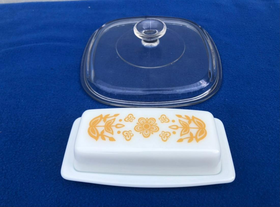Vintage Pyrex Butter Dish and pyrex lid (1 of 1)