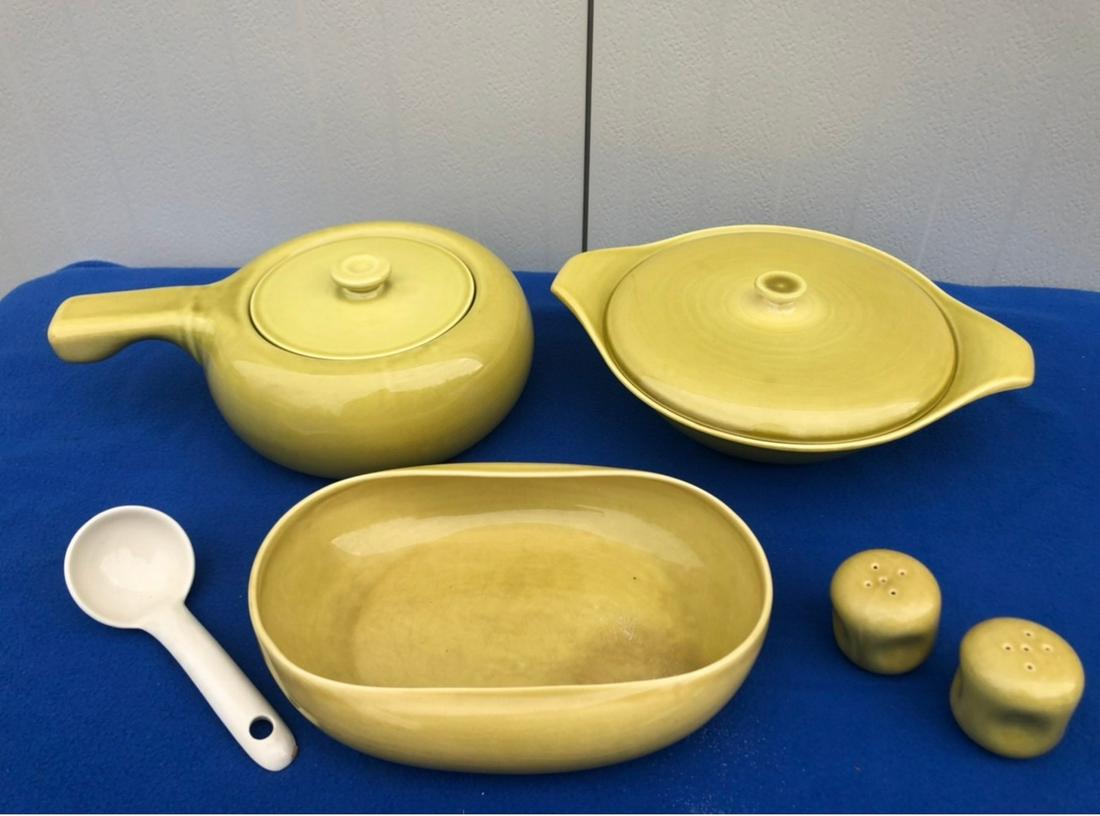 Russel Wright Steubenville, 6 piece yellow mustard (1 of 1)
