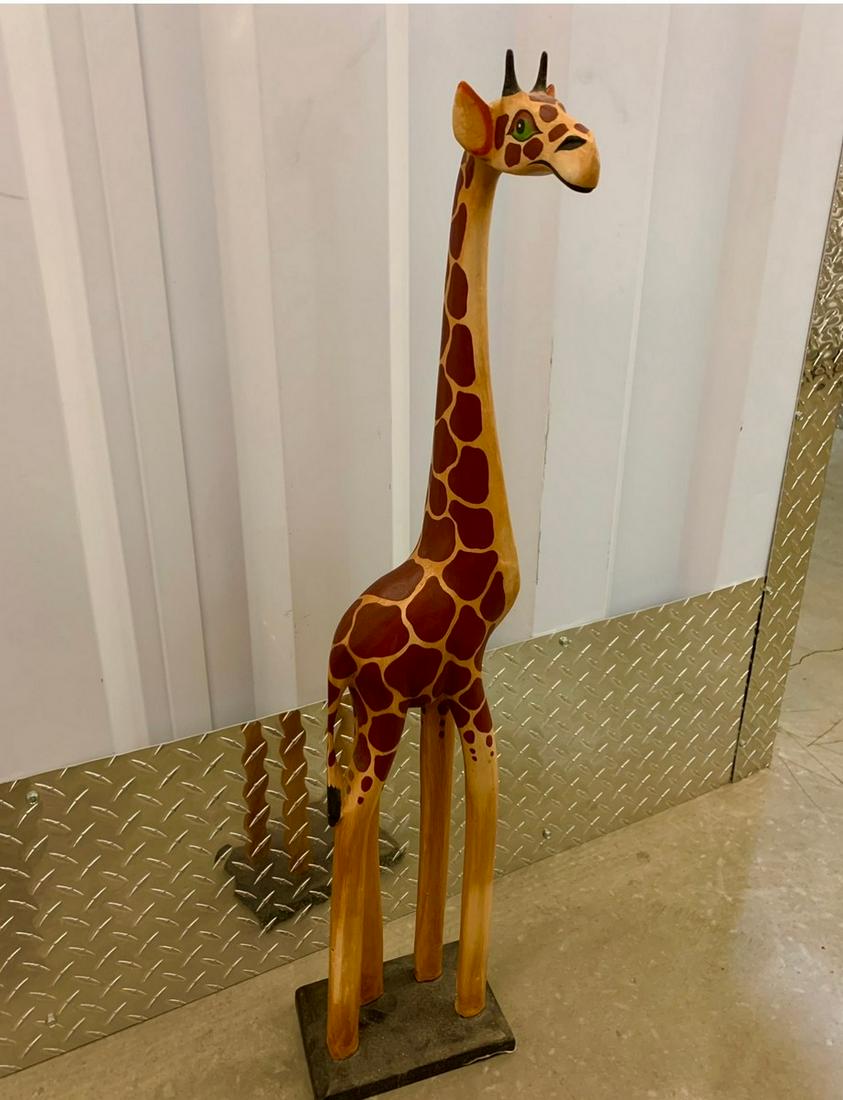 Amazing Large Wood Giraffe Decore, 32 tall (1 of 1)