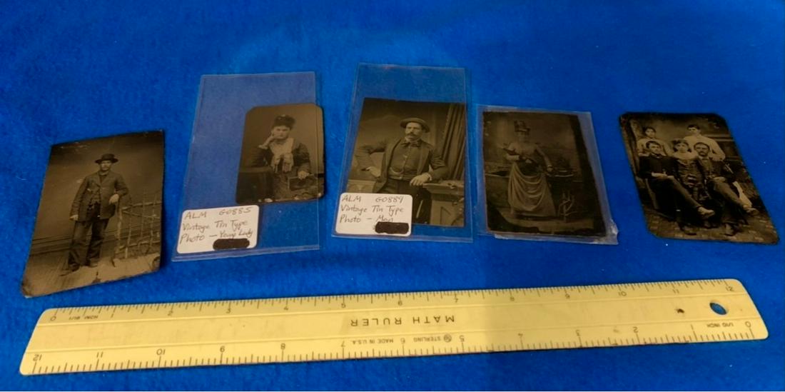 Lot of 5 Early victorian iInstant ansestors, Tin type (1 of 1)