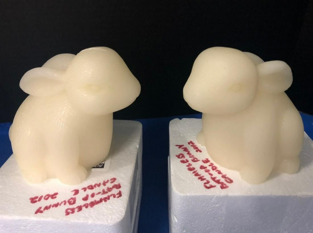 2 Flameless Battery operated Bunny Candles 4 tall (1 of 1)
