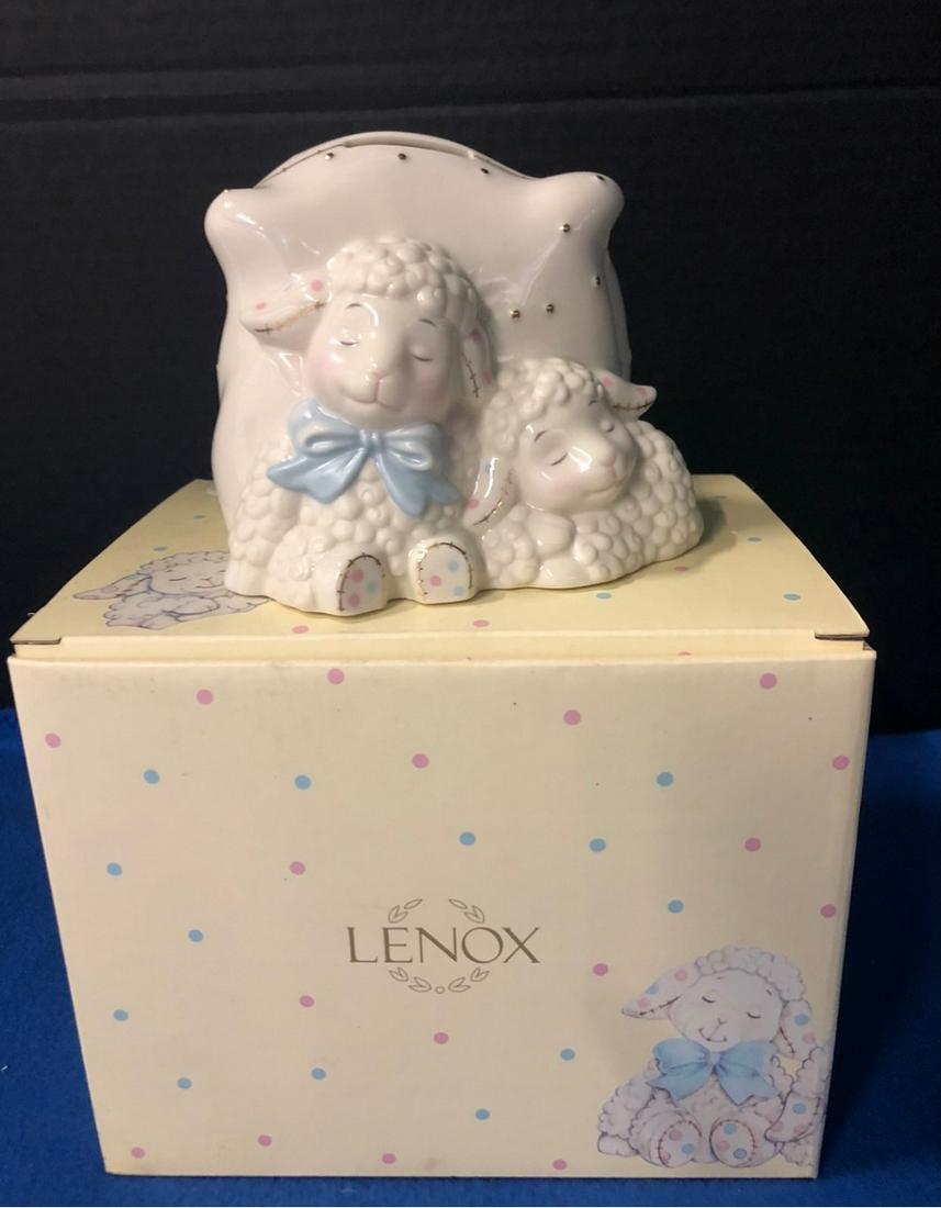 Lenox Lazy Lambs Bank with orignal box, 4" tall: Lenox Lazy Lambs Bank with orignal box, 4" tall
