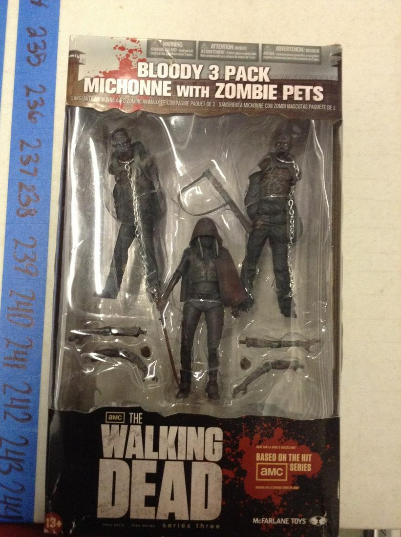 Blood 3 Pack Michonne with Zombie Pets The Walking Dead (1 of 1)