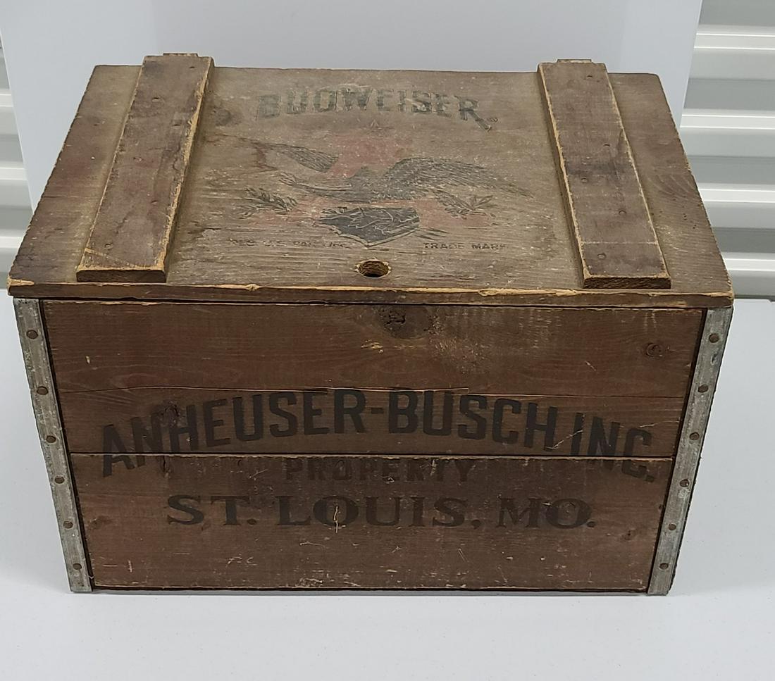 Vintage Budweiser Wooden Crate 17x12x12 (1 of 1)