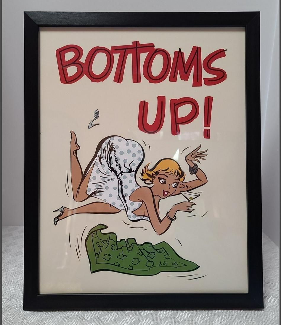 Bottoms Up Framed Retro Print 11x14 (1 of 1)