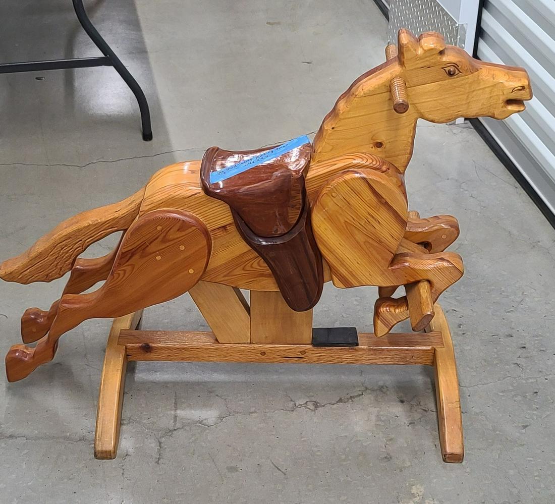 Handmade Wooden Rocking Horse 44x29 (1 of 1)