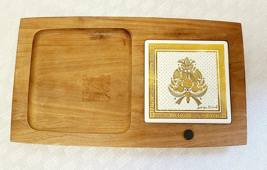 Signed George Briard Midcentury Trivet Tray (1 of 1)