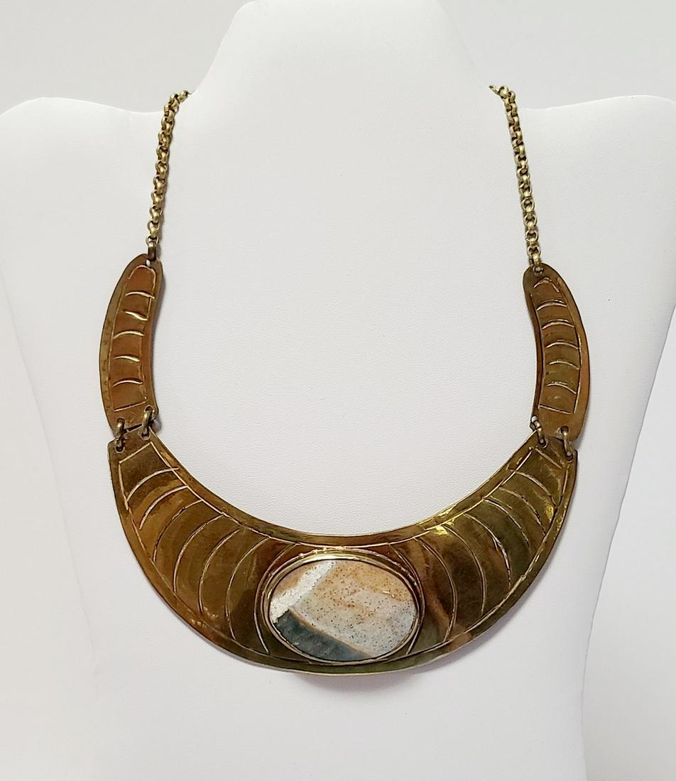 Vintage Brutalist Brass Choker: Vintage Brutalist Brass Choker