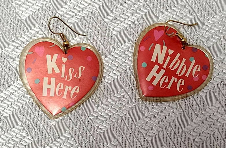 Vintage Kitschy Heart Earrings
