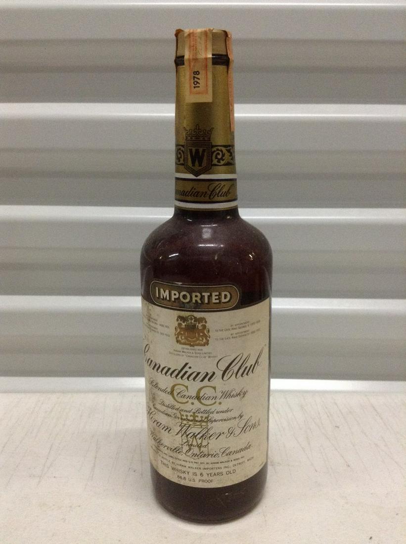1978 Unbroken Tax Stamp Canadian Club Whiskey: 1978 Unbroken Tax Stamp Canadian Club Whiskey