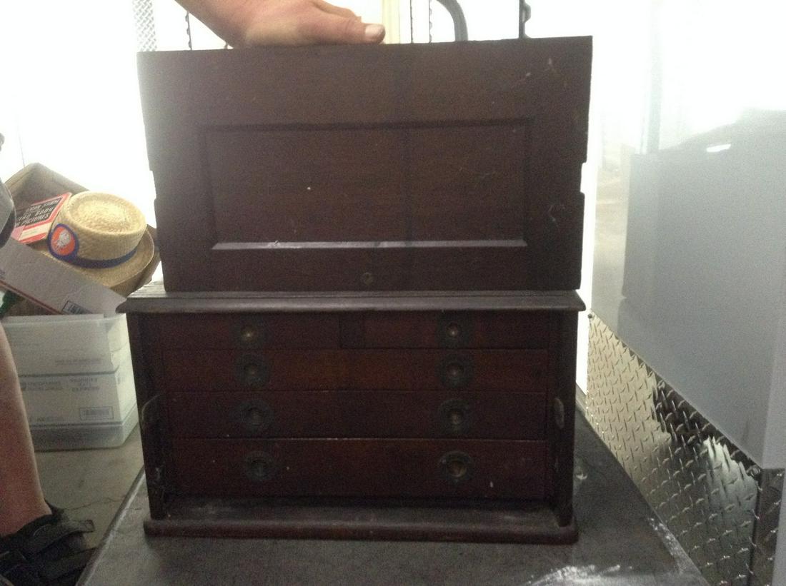 Early Wood Machininst Tool Box -empty: Early Wood Machininst Tool Box -empty