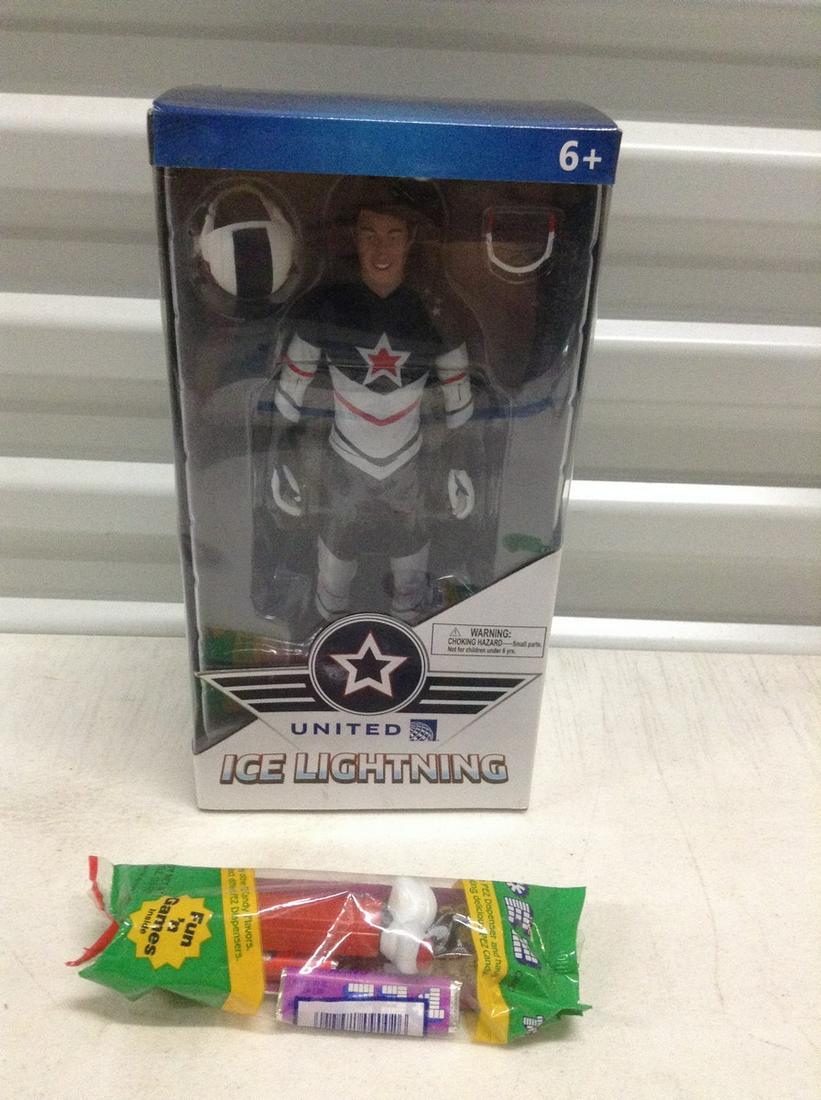 JR Celski Olympic Action Figure in the box and Pez: JR Celski Olympic Action Figure in the box and Pez