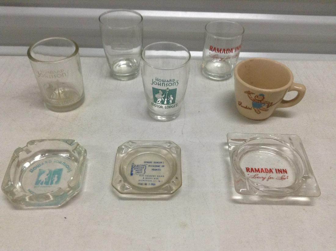 Vintage Howard Johnson & Dunkin Donuts cups, ashtrays: Vintage Howard Johnson & Dunkin Donuts cups, ashtrays and more