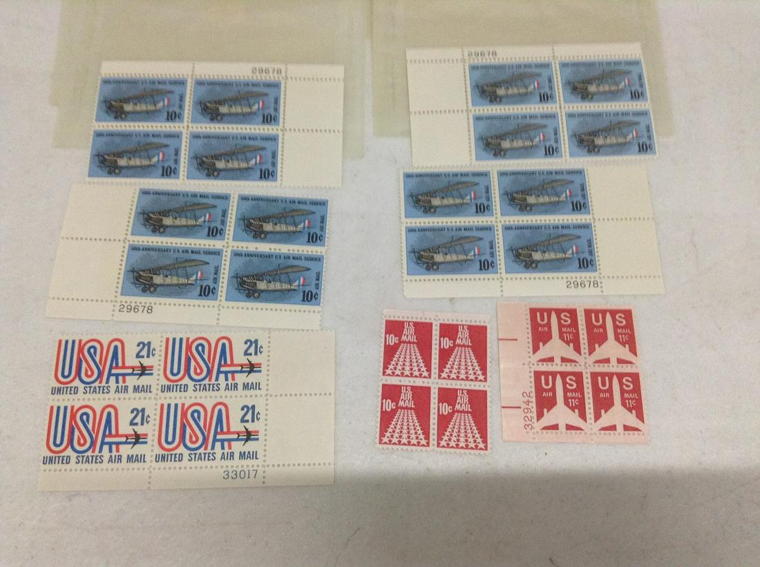 US Air Mail  and 10 cent 50th Anniversary US Air Mail (1 of 1)
