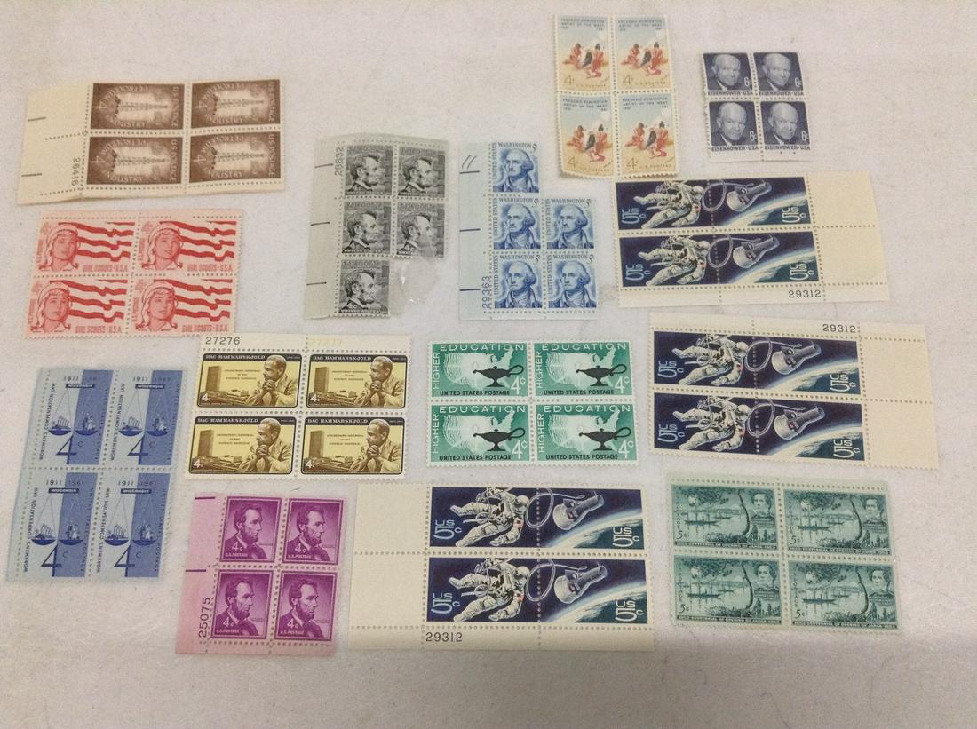 4 and 5 Cent US stamp blocks (1 of 1)