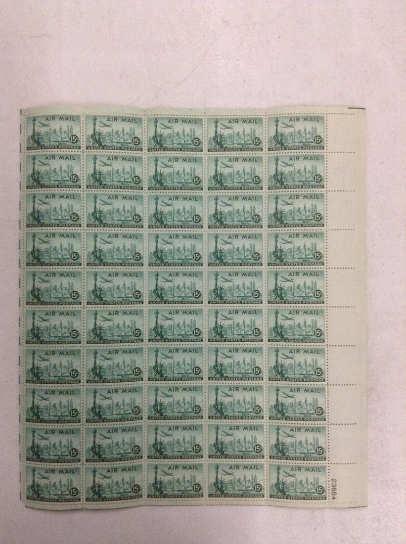 15 Cent Air Mail Stamp Sheet (1 of 1)