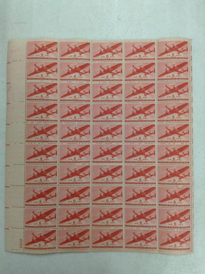 6 Cent Air Mail Stamp Sheet (1 of 1)