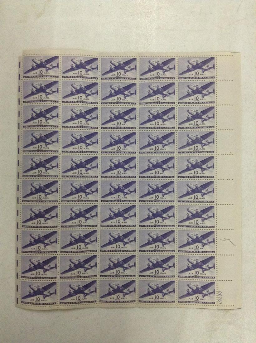 10 Cent Air Mail Stamp Sheet (1 of 1)