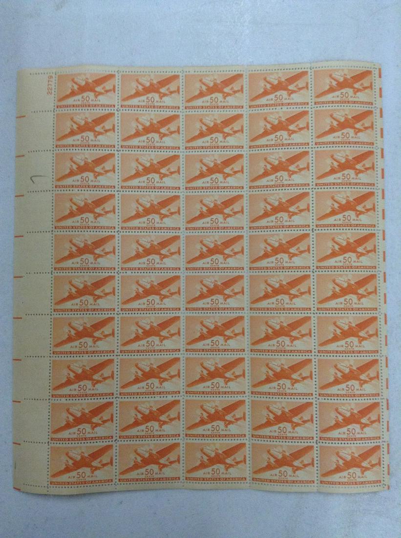 50 Cent Air Mail Stamp Sheet (1 of 1)