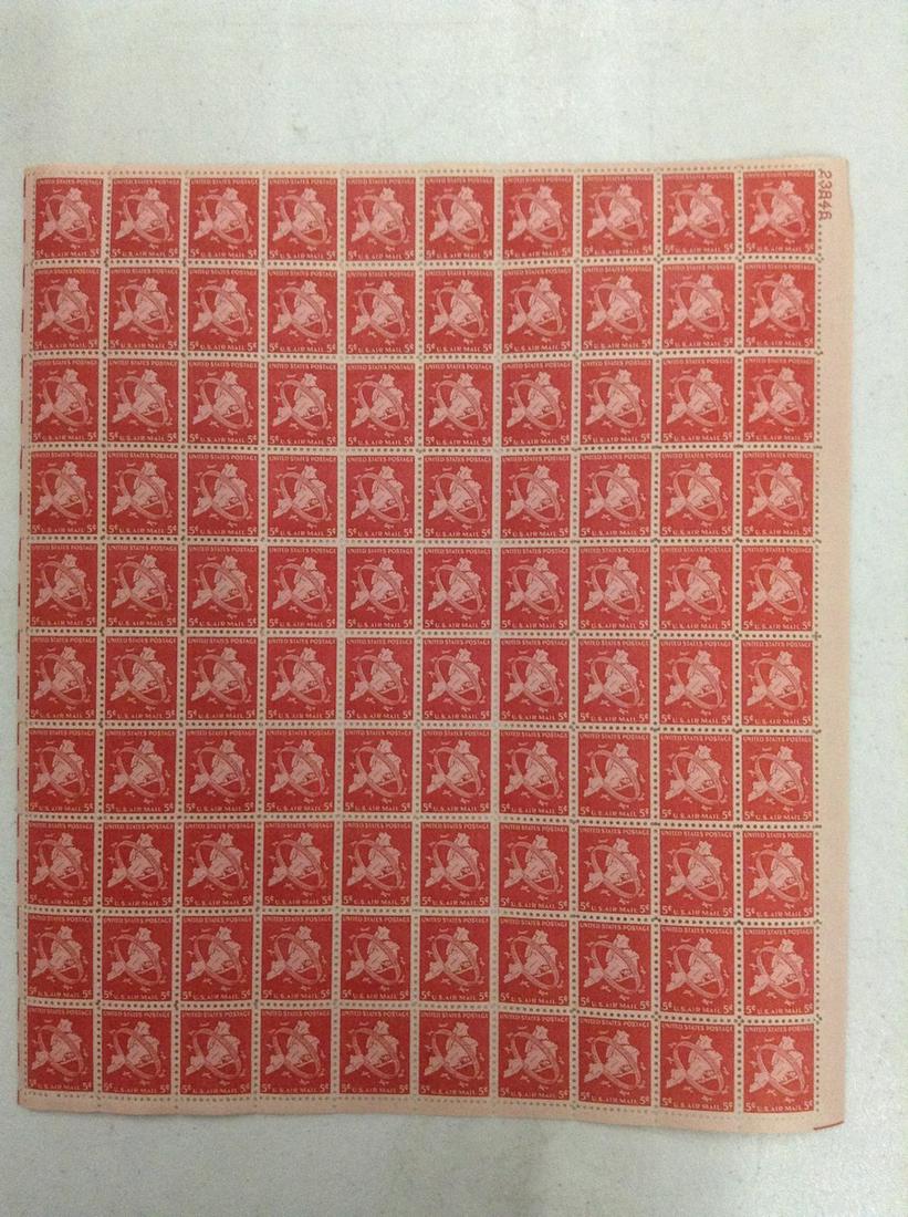 5 Cent Air Mail Stamp Sheet (1 of 1)