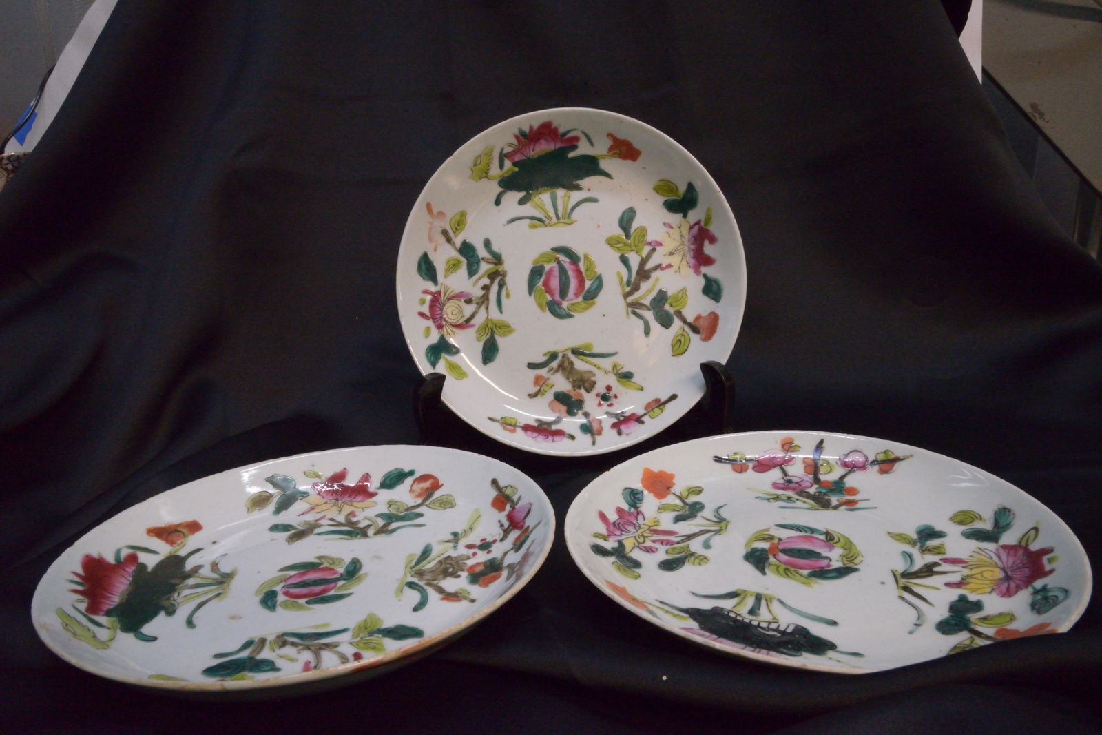 3 Handpainted Plates 8.5" Wide (1 of 1)