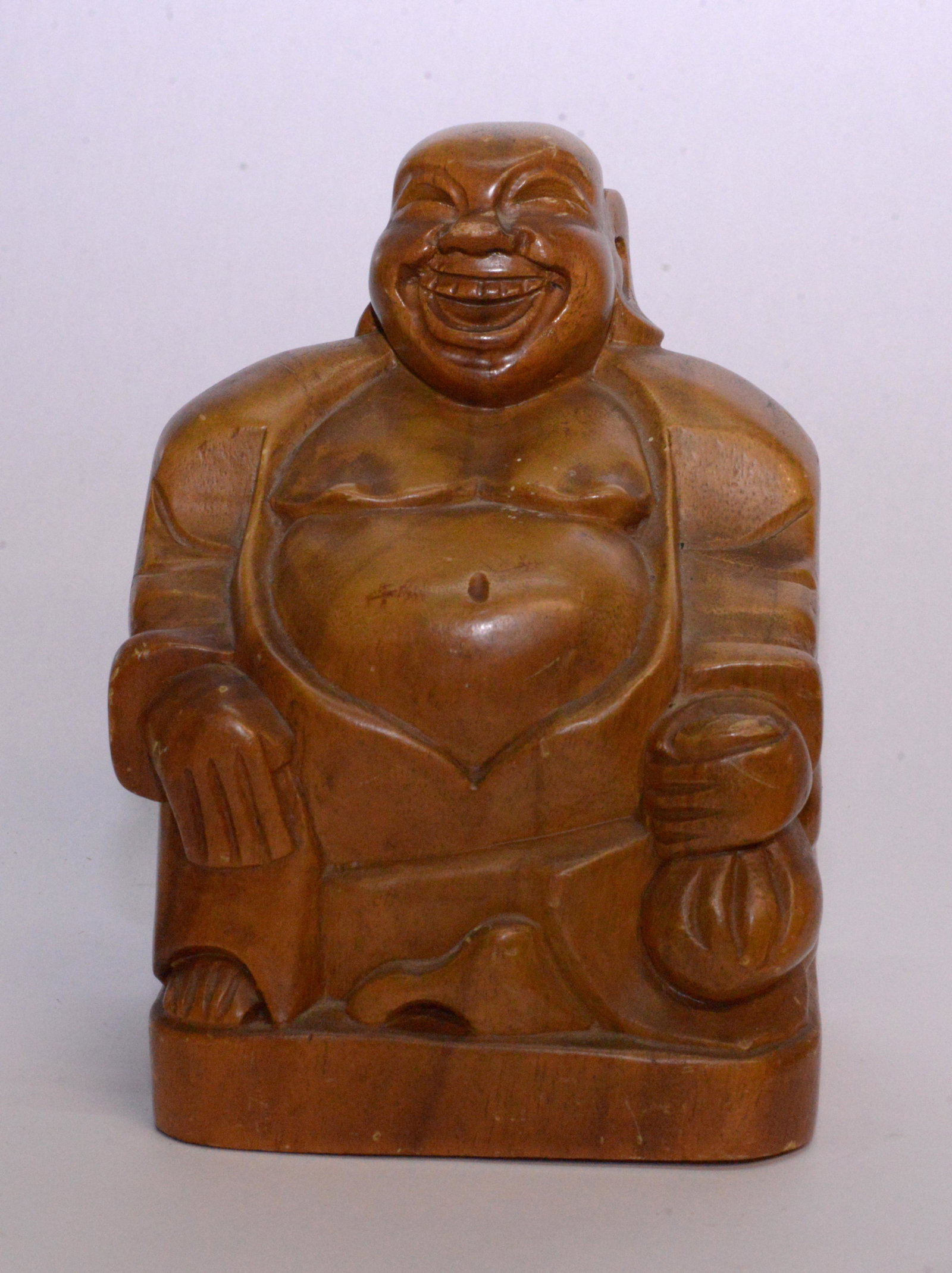 Carved Wooden Buddha 8.5" Tall: Carved Wooden Buddha 8.5" Tall