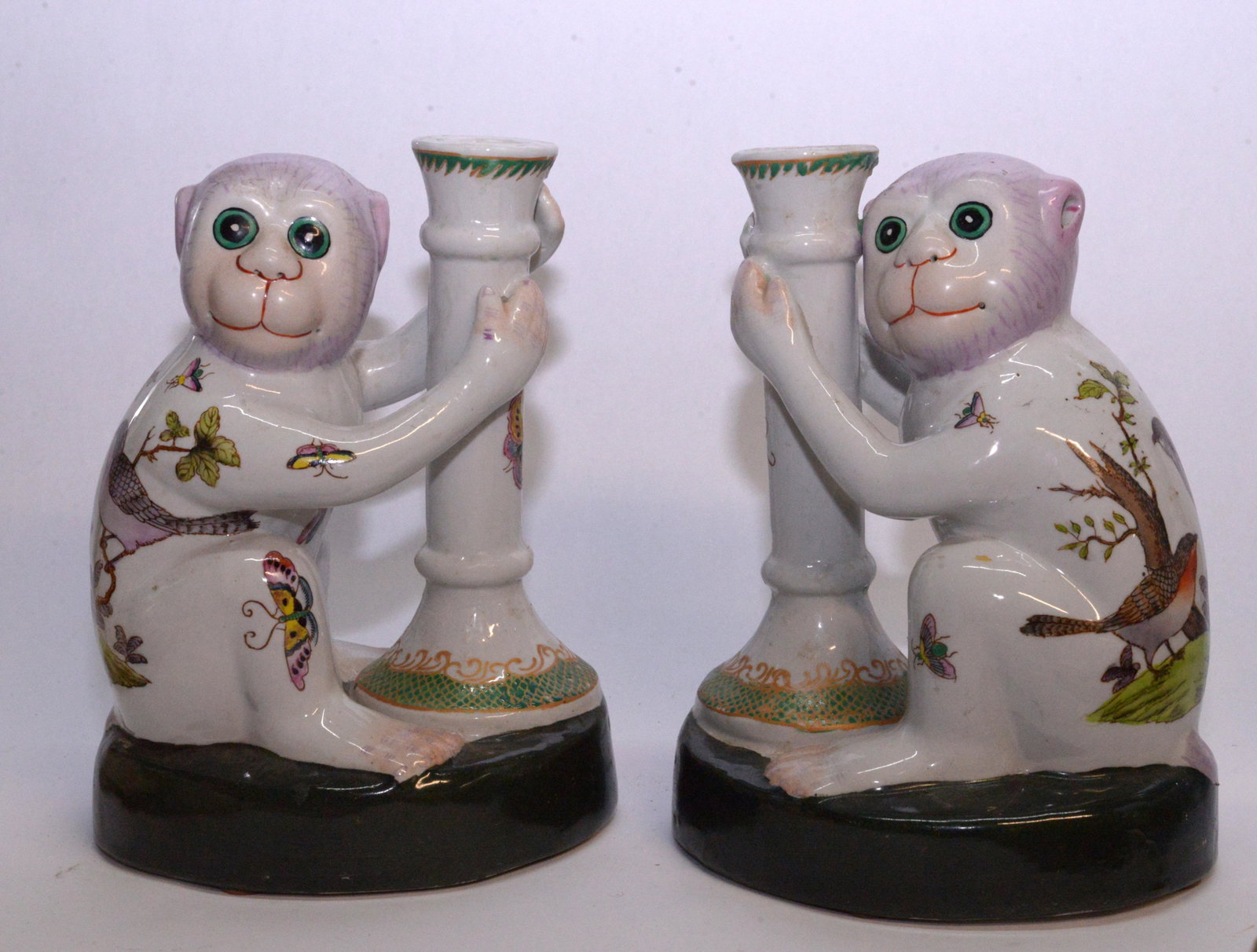 Pair of Monkey Candleholders 8" Tall: Pair of Monkey Candleholders 8" Tall