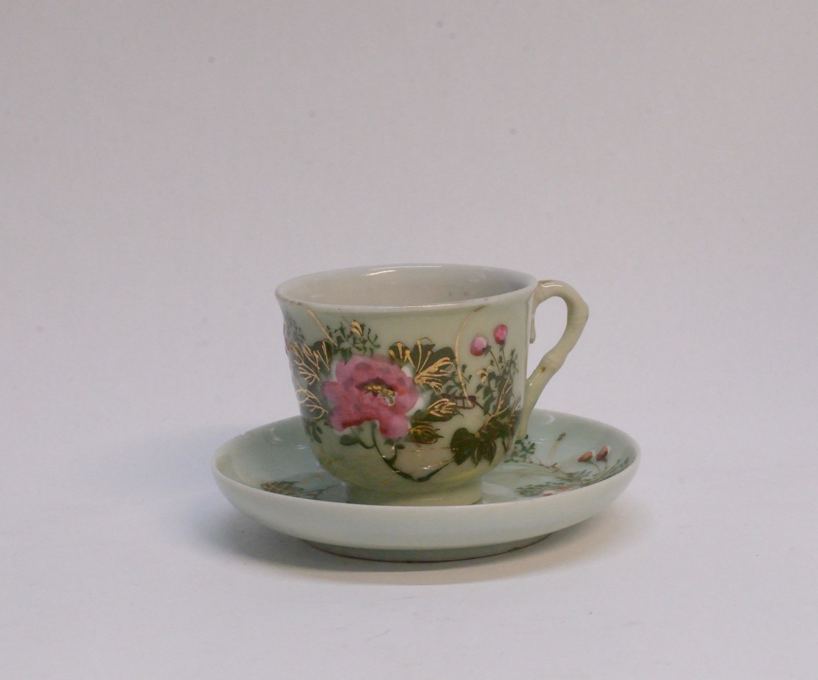 Hand painted tea cup and saucer (1 of 1)
