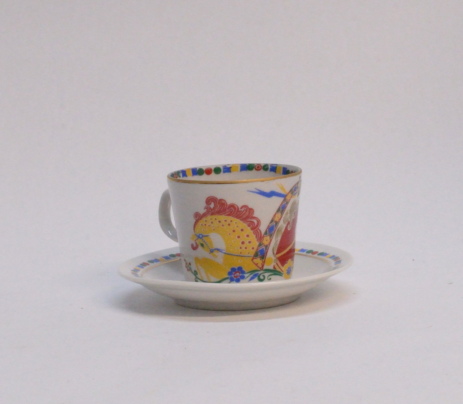 Vintage tea cup and saucer: Made in USSR