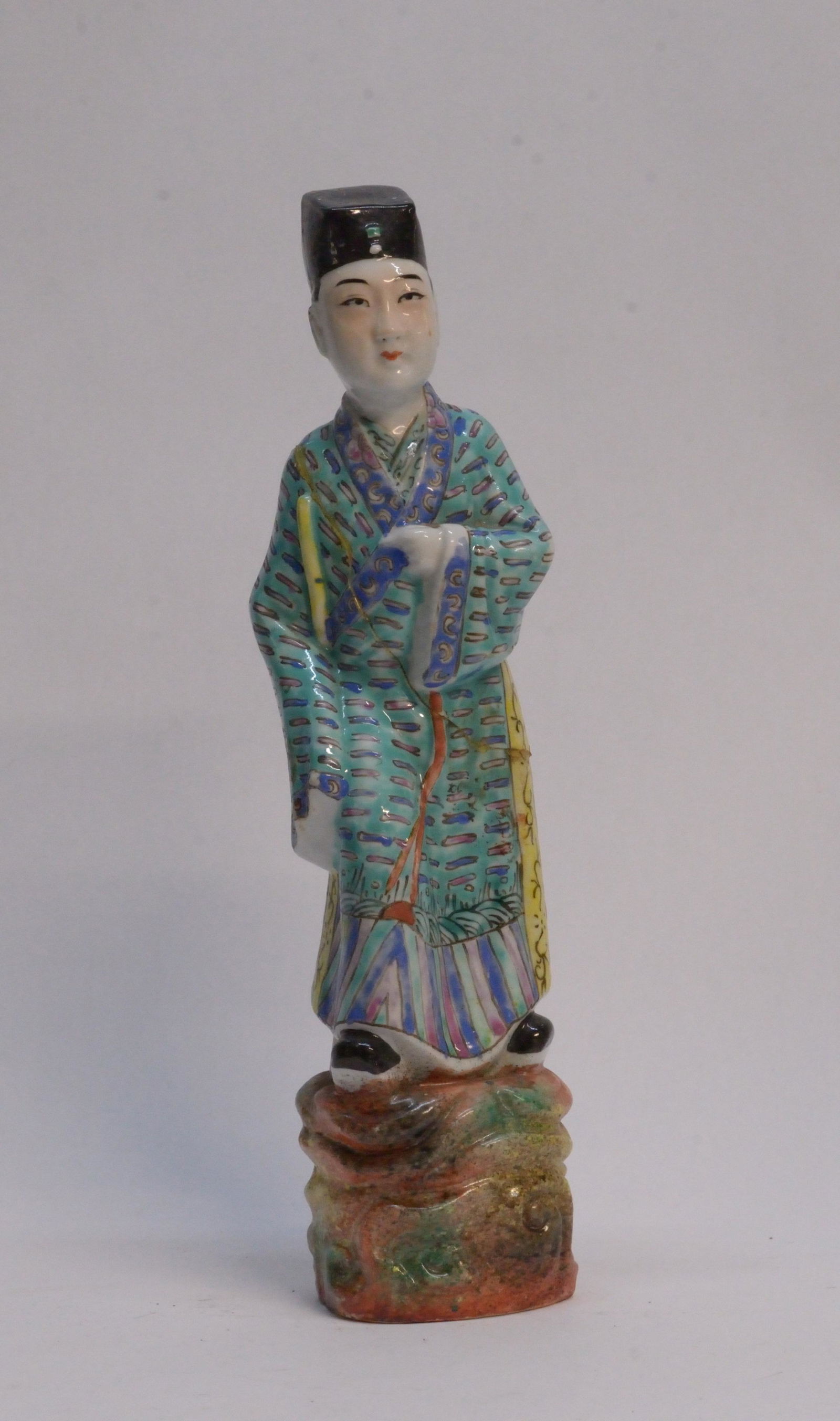 Chinese Ceramic Figure 11.5" Tall (1 of 2)