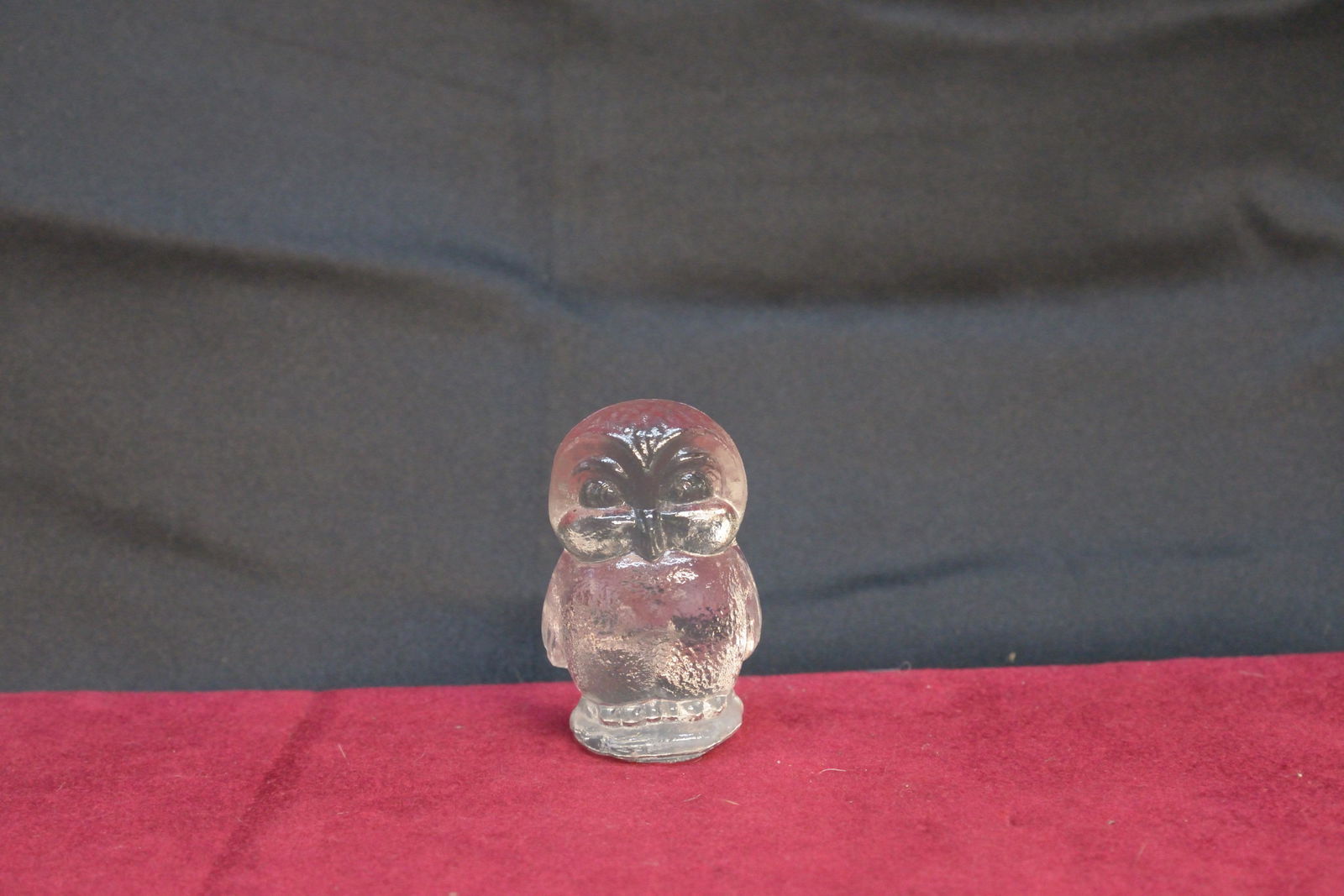 Goebel Crystal Owl Paperweight c1980 2.75" tall: Goebel Crystal Owl Paperweight c1980 2.75" tall