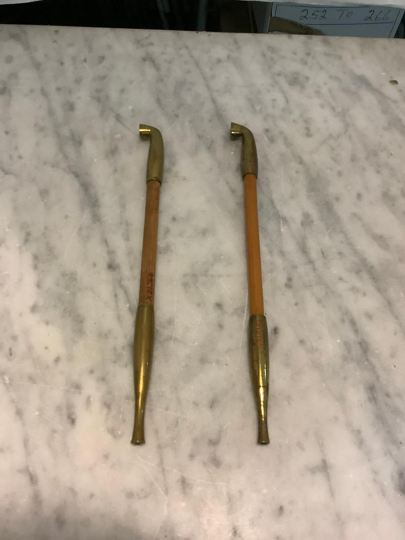 newark museum wood and brass pipe (1 of 1)