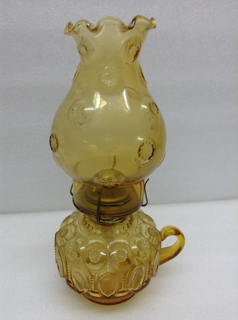 Amber Kerosene Lamp 12" tall (1 of 1)