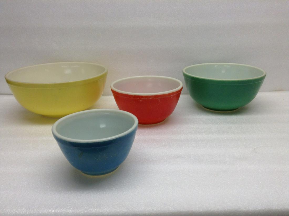 Set of Four Primary Color Pyrex (1 of 1)