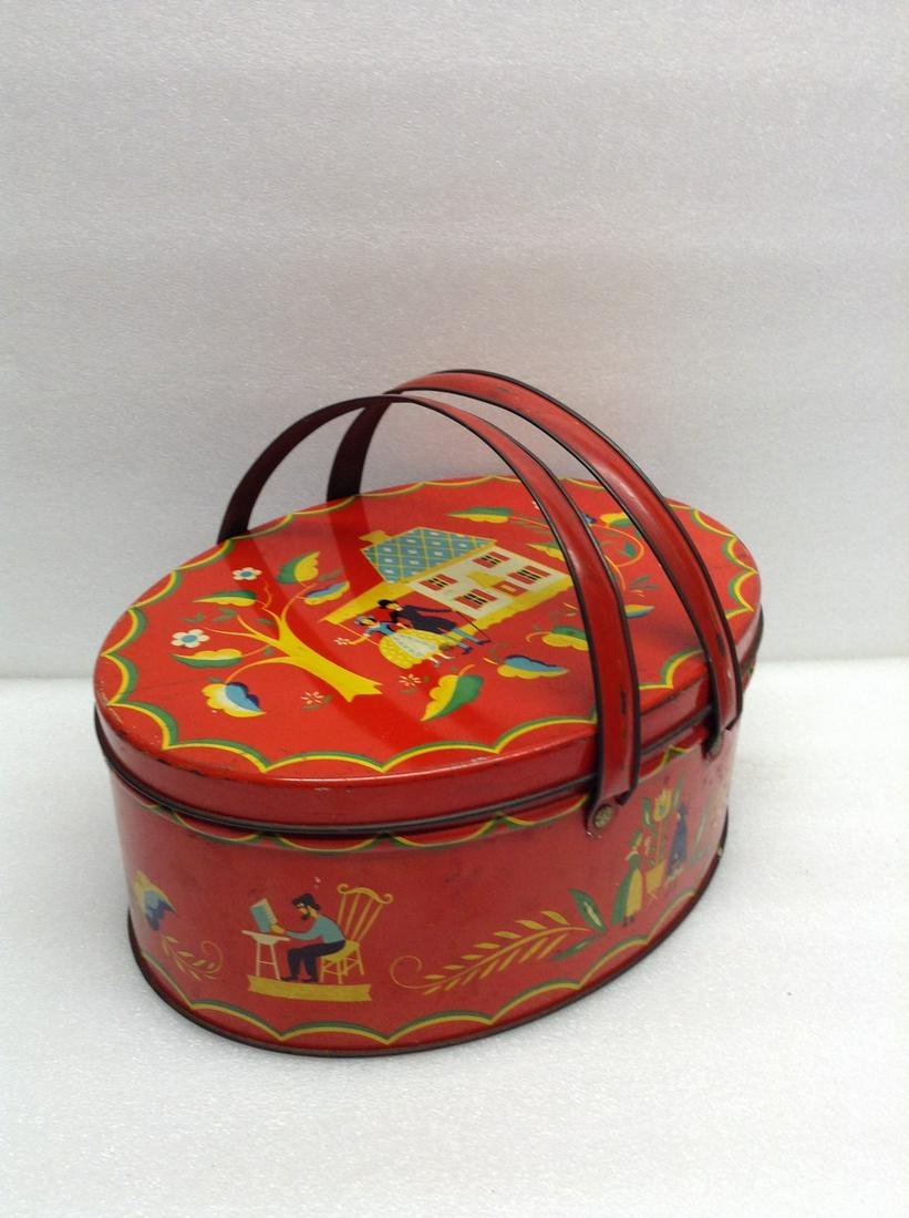 Old 1950s Tin Container: Old 1950s Tin Container