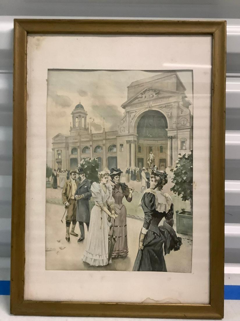 Victorian Era Watercolor signed Painting Jack 12x18 (1 of 1)